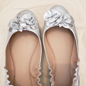Tory Burch metallic flats